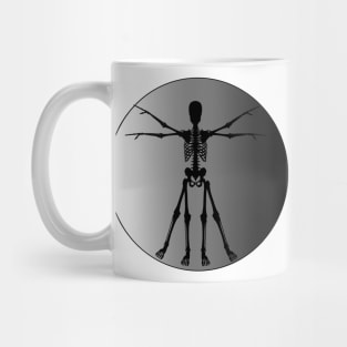 Vitruvian Man Skeleton Mug